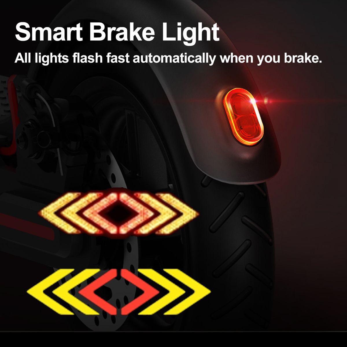 Electric Scooter Tail Light With Turn Signals Wireless