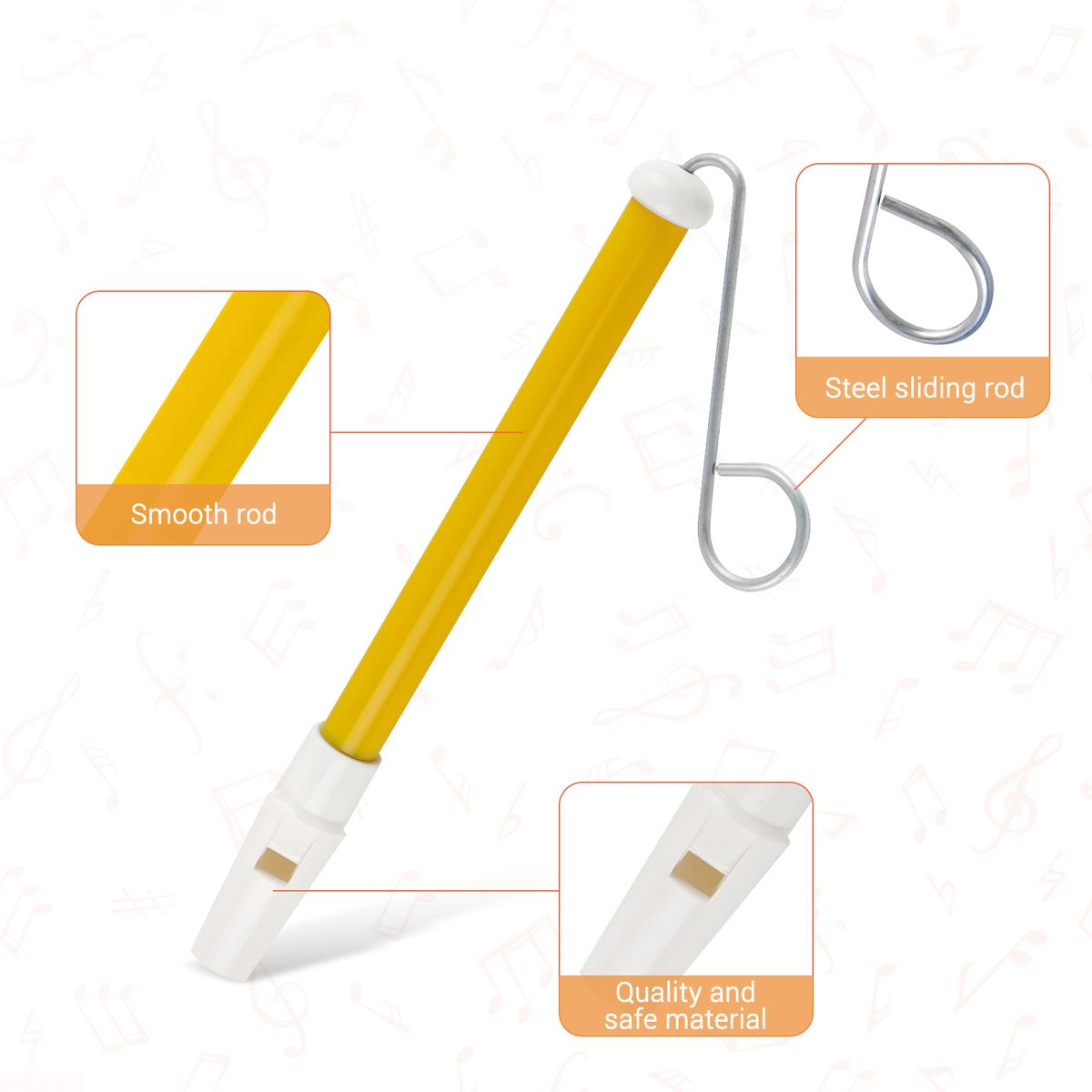 SW1-YL Kids Slide With Steel Sliding Rod Musical