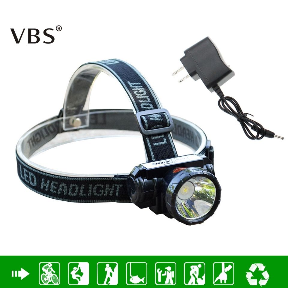 LED Headlamp Osram 5W Waterproof High Bright Built-in Lithium Battery Rechargeable Headlight + Charger 2 Modes Head Lamp Light BIL