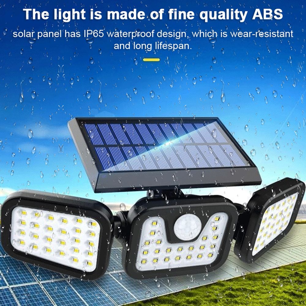High Brightness Home Solar-Powered Wall Lamp 74LED Angle
