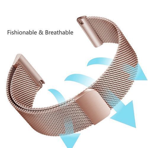 Rose Pink Versa Bands 22Cm Stainless Steel Bracelet Strap With