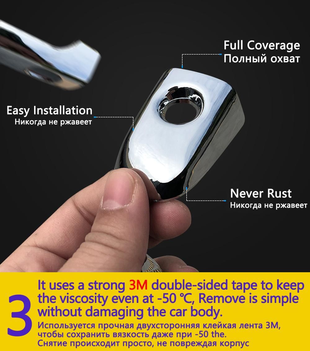Chrome Handles Cover Trim Set for Toyota Sienna XL20 20 2004~2010 Accessories Stickers Car Styling 2005 2006 2007 2008 2009