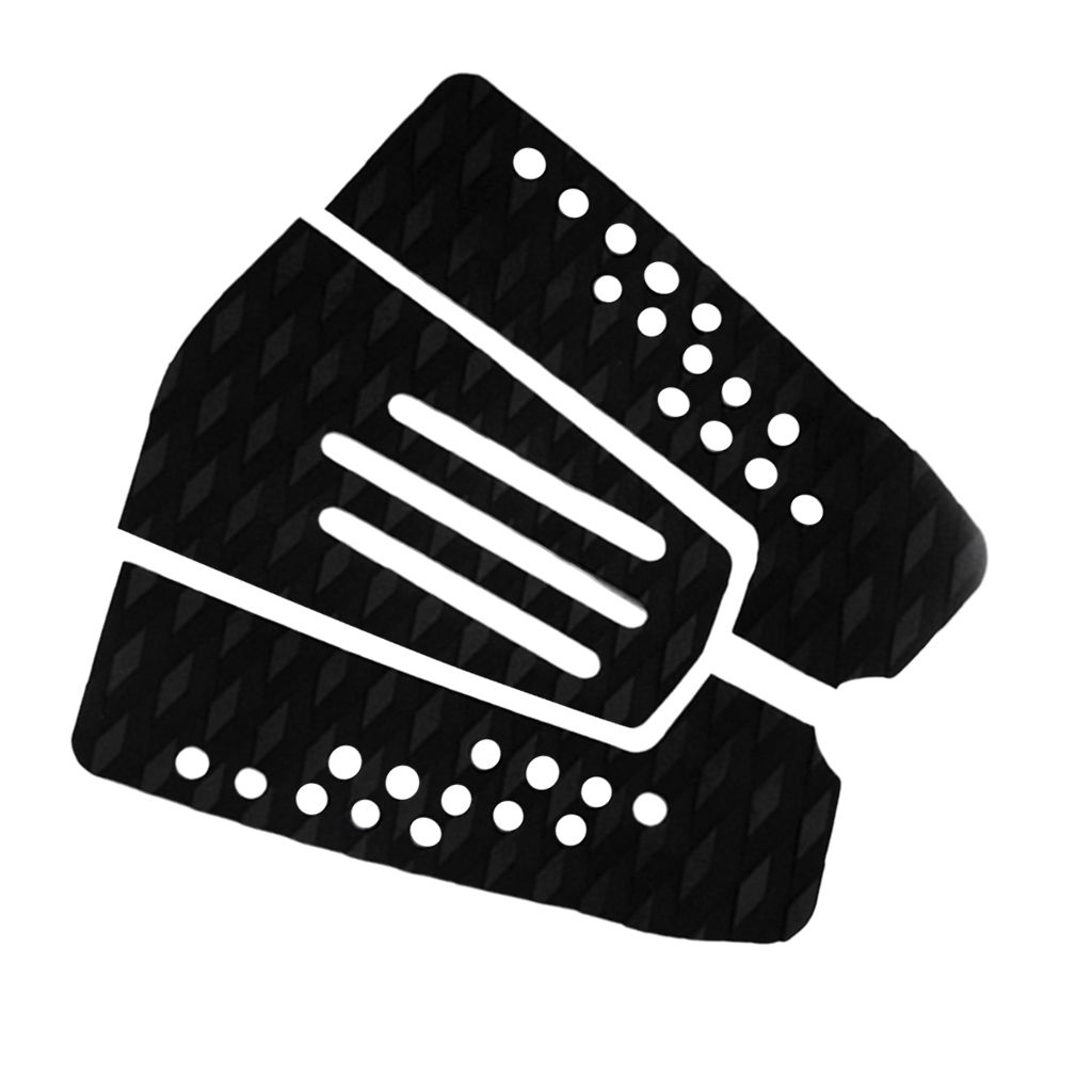 3Pcs/Set Black EVA Tail Pads Surfboard Deck Grips Traction Surf Black