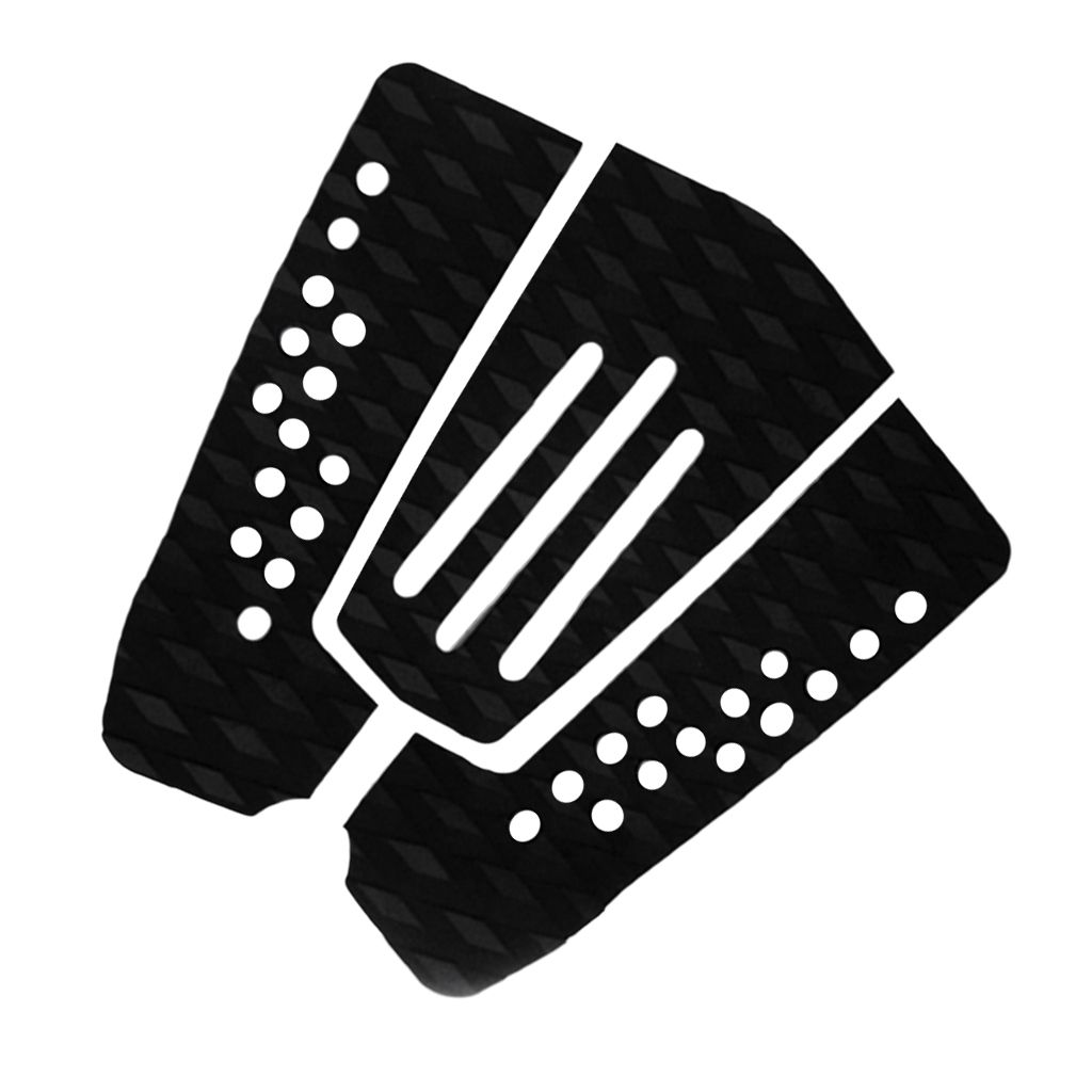 3Pcs/Set Black EVA Tail Pads Surfboard Deck Grips Traction Surf Black