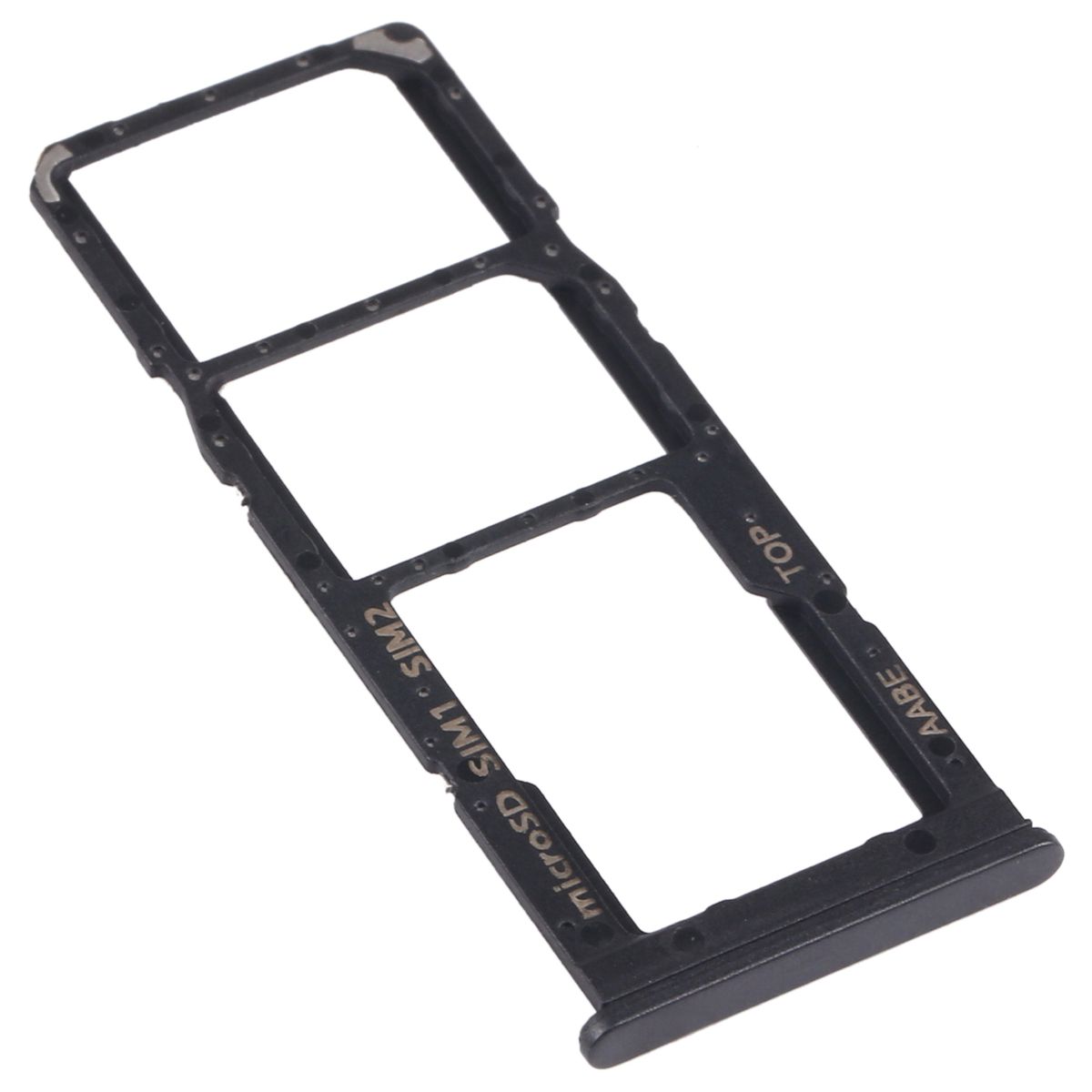 SIM Card Tray + SIM Card Tray + Micro SD Card Tray For Samsung Galaxy A12 SM-A125(Black)