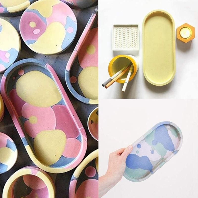 Silicone Oval Ashtray Mold Creative Coaster Epoxy Resin Mold DIY Jewelry Tray Tray, Perfect Gift for Craft Jewelry