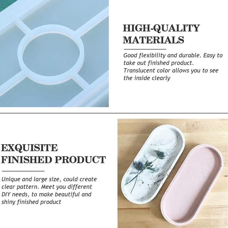 Silicone Oval Ashtray Mold Creative Coaster Epoxy Resin Mold DIY Jewelry Tray Tray, Perfect Gift for Craft Jewelry