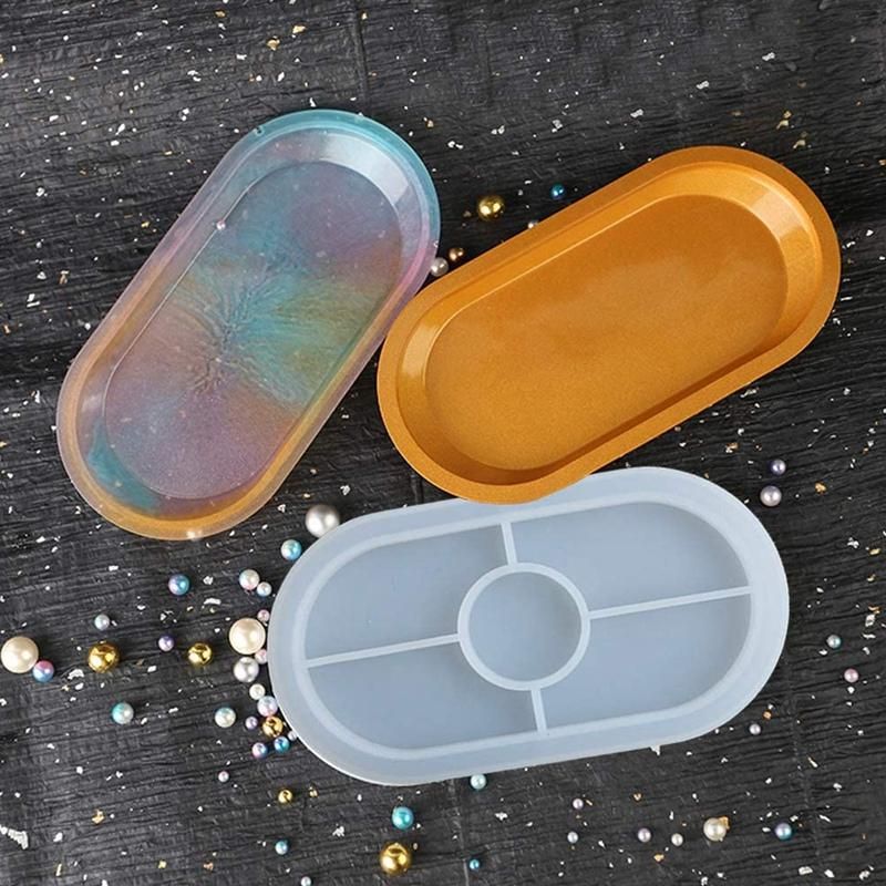 Silicone Oval Ashtray Mold Creative Coaster Epoxy Resin Mold DIY Jewelry Tray Tray, Perfect Gift for Craft Jewelry