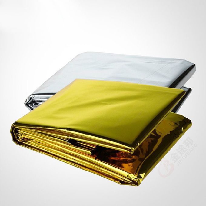 Waterproof Emergency Survival Blanket Outdoor Wild Rescue Blanket Sunscreen Gold