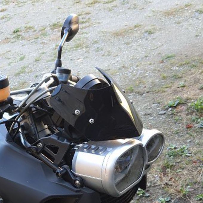 Extension Parts Front Windshield Glass Cover For BMW K1200R Black