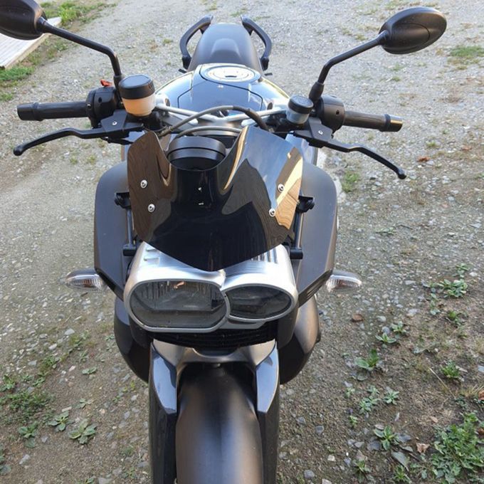 Extension Parts Front Windshield Glass Cover For BMW K1200R Black