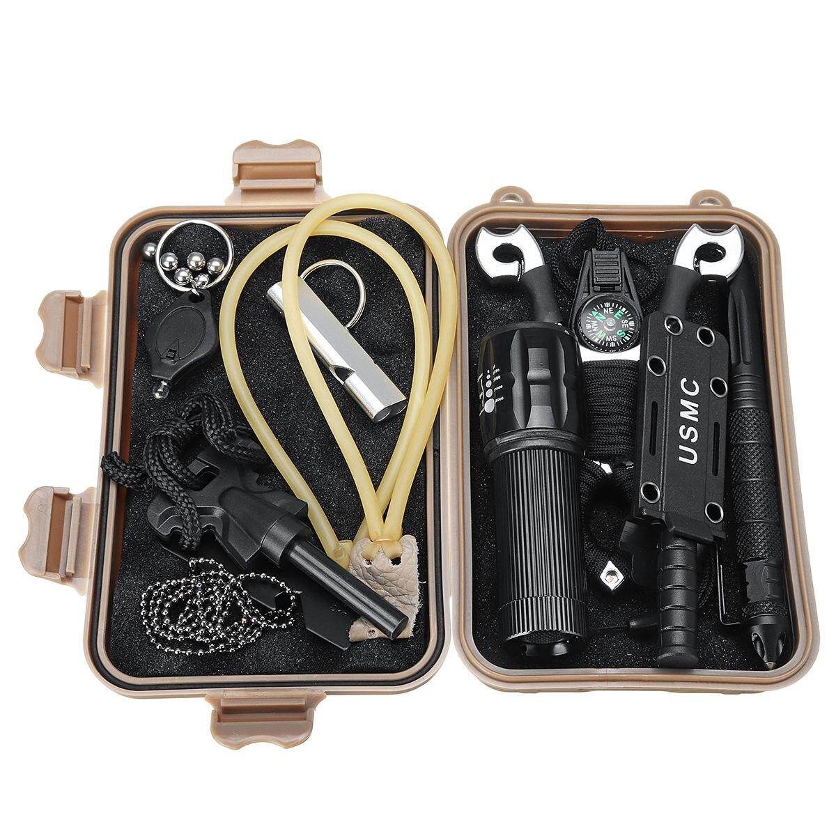 16 In 1 SOS Outdoor Emergency Survival Kit Gear Tool Tac-tical Camping
