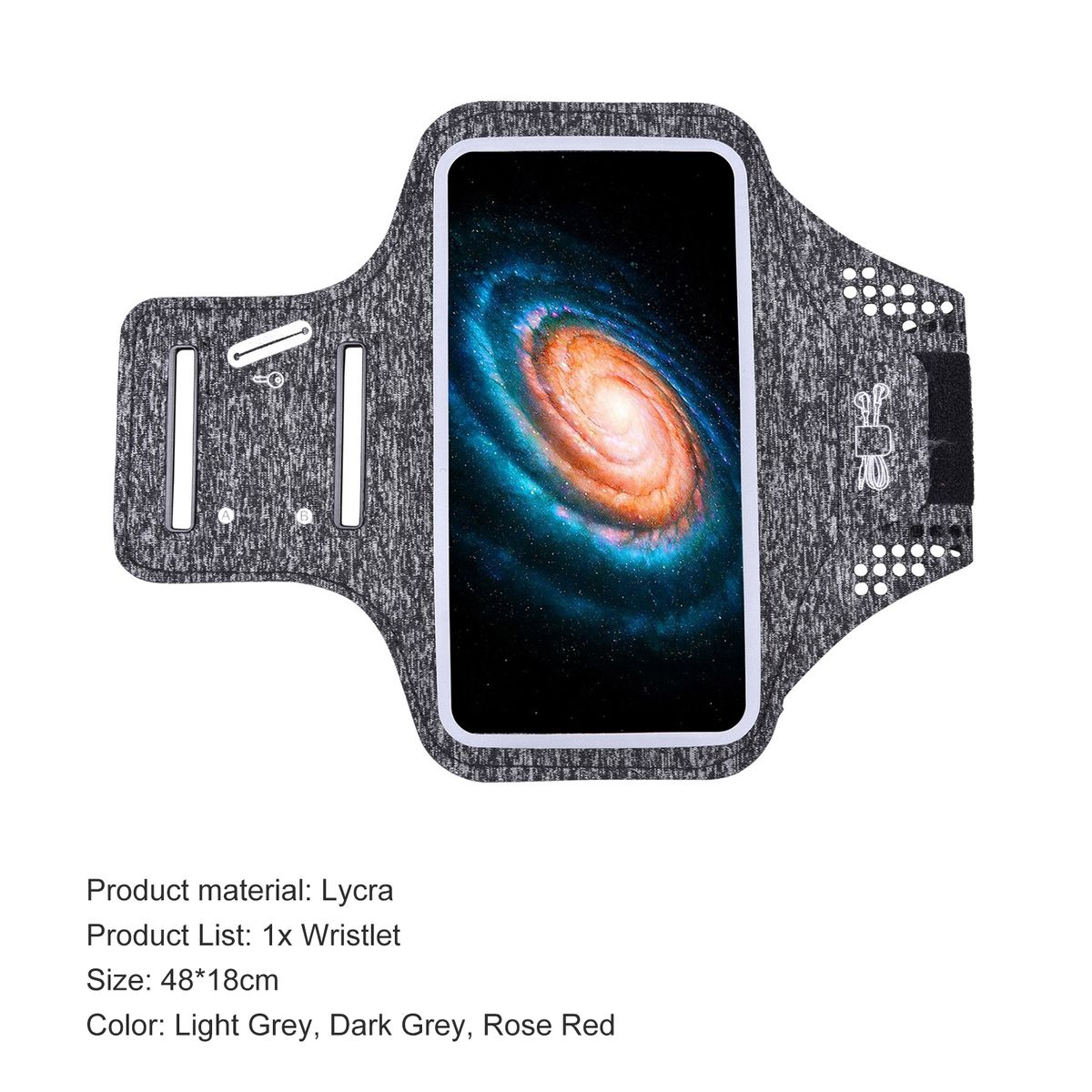 Navigation Arm Bag Portable Ultralight Running Wrist Bag Dark Gray