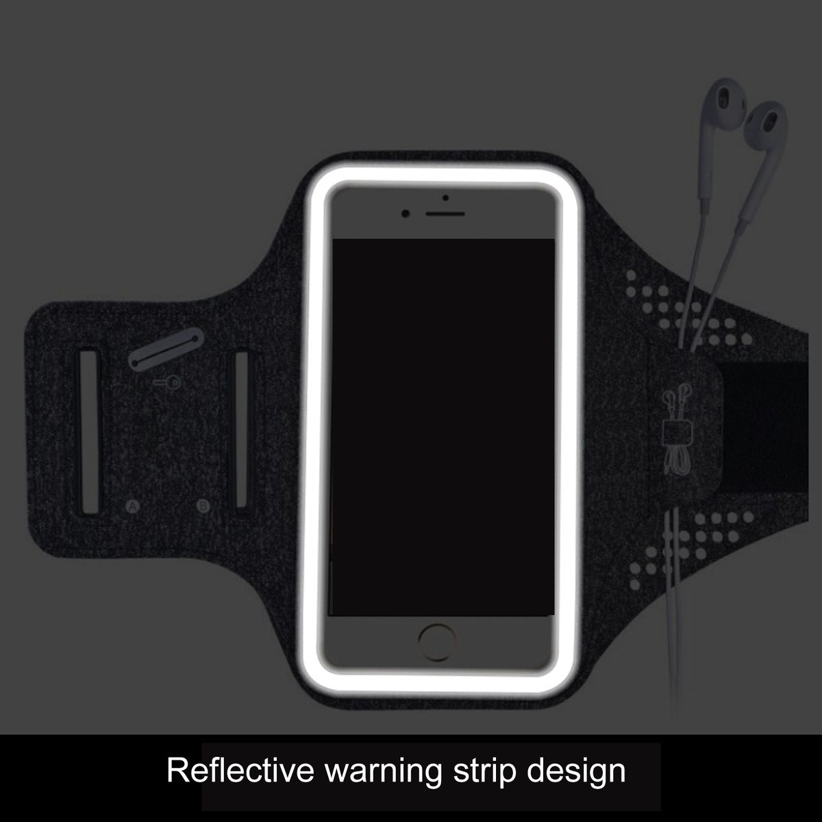 Navigation Arm Bag Portable Ultralight Running Wrist Bag Dark Gray