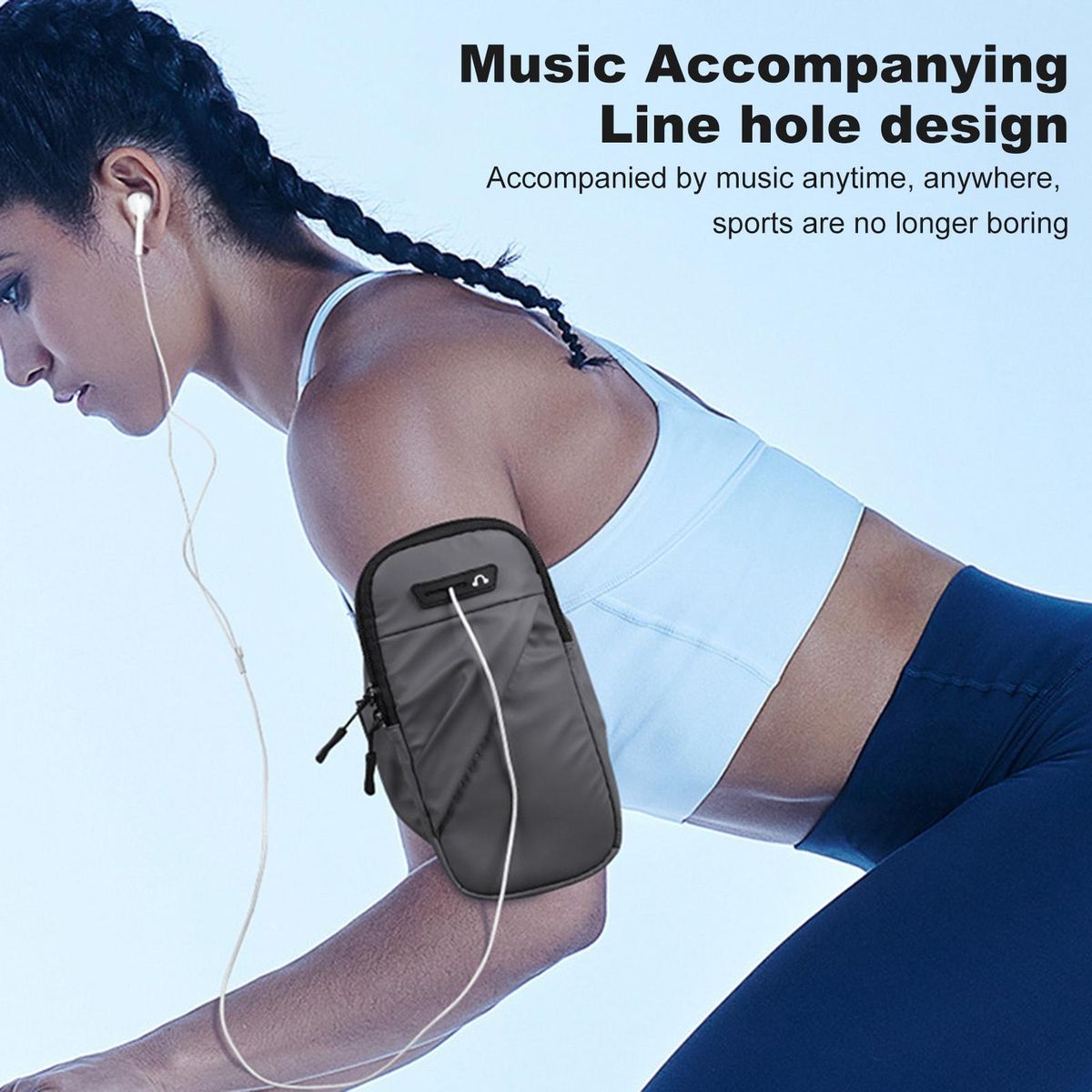 Gym Phone Holder Phone Holder Running Armband Grey