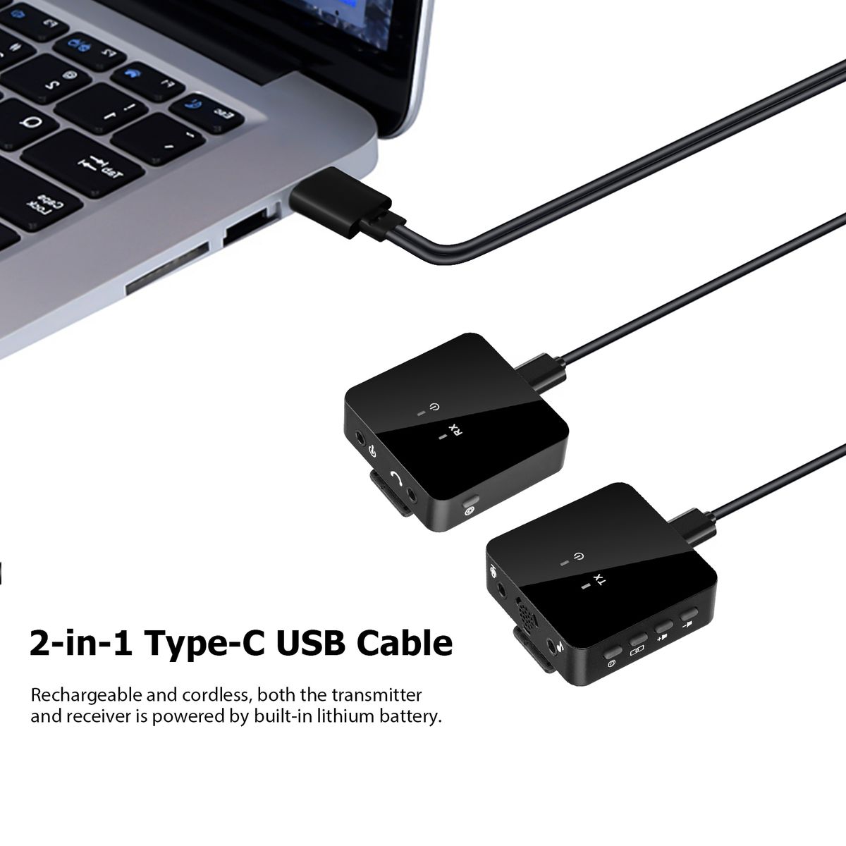 Wireless Lavalier Microphone UHF Wireless Lavalier Mic 2