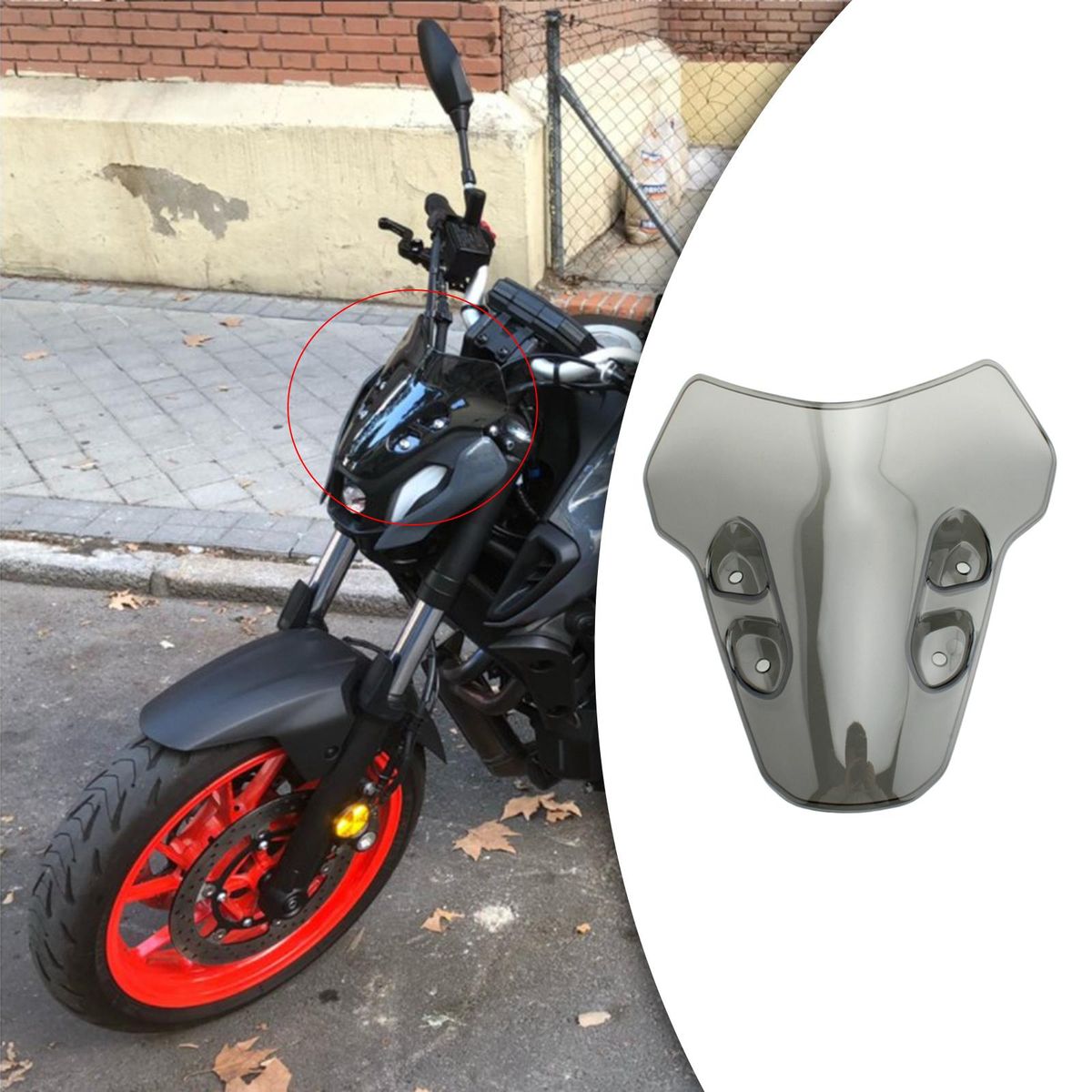 2x Motorcycle Windshield Windscreen Fits For