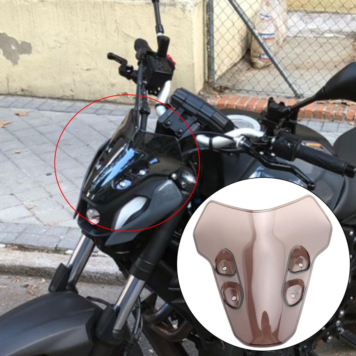 2x Motorcycle Windshield Windscreen Fits For