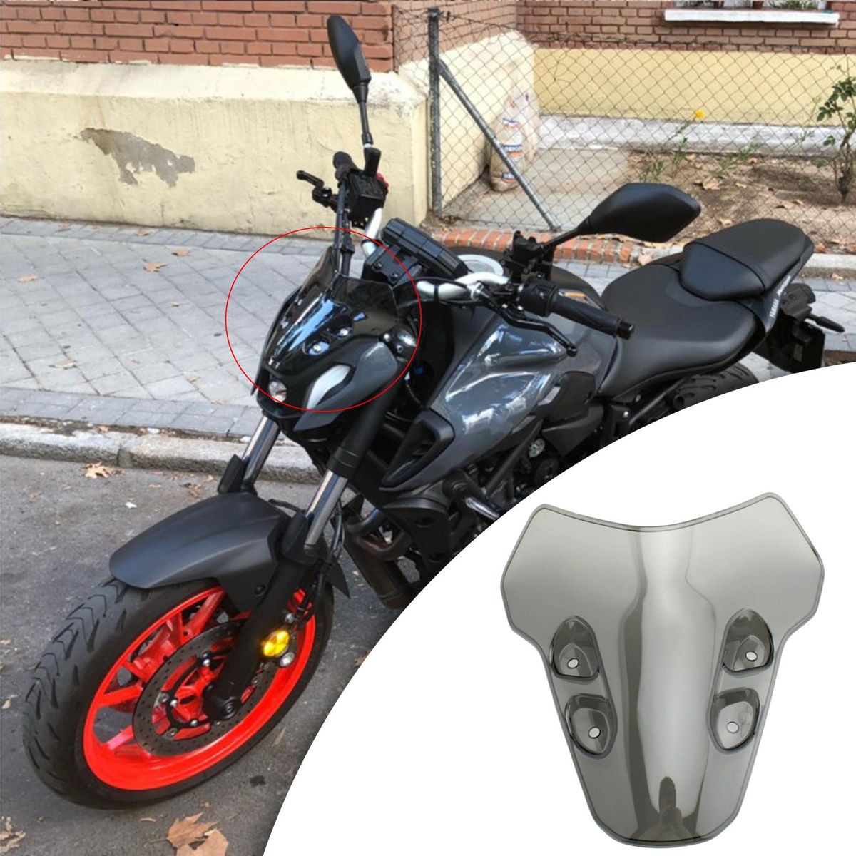 2x Motorcycle Windshield Windscreen Fits For
