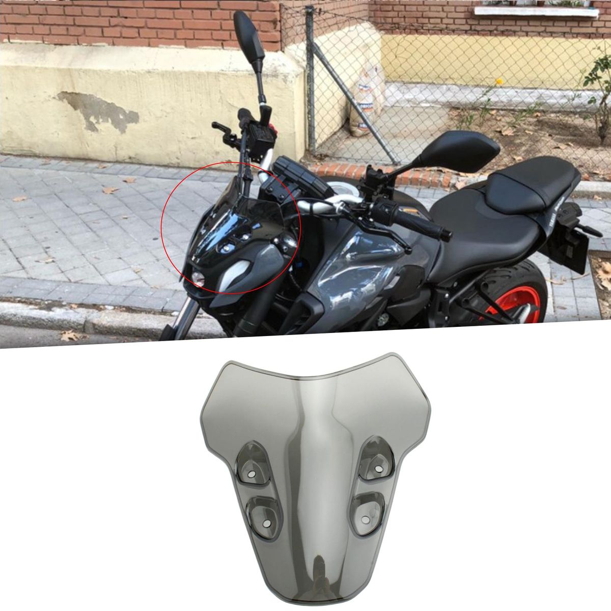2x Motorcycle Windshield Windscreen Fits For
