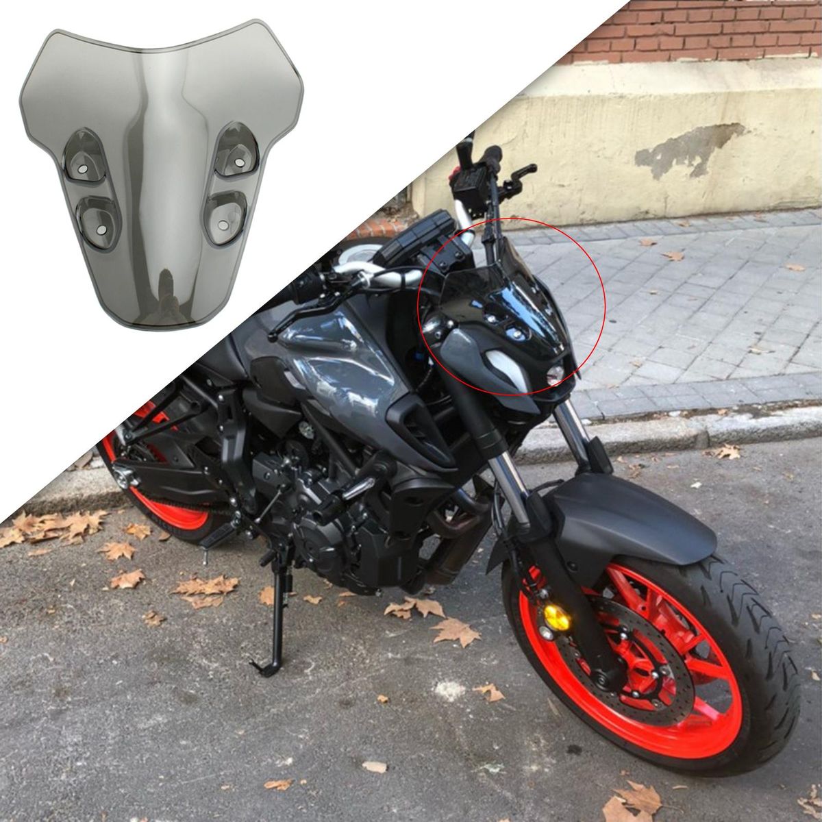 2x Motorcycle Windshield Windscreen Fits For