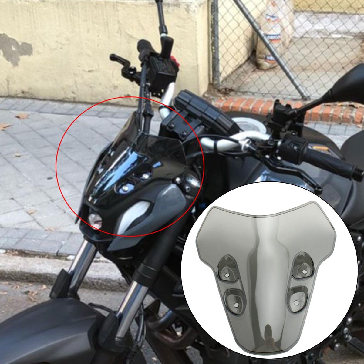 2x Motorcycle Windshield Windscreen Fits For