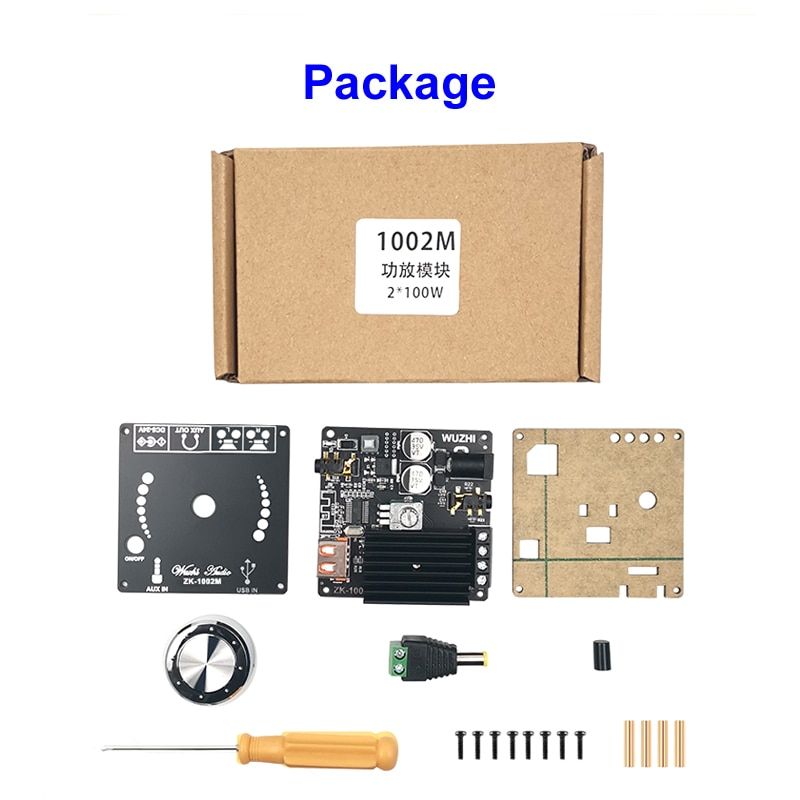 100W+100W Bluetooth 5.0 Amplifier Board Digital Audio Power ClD 20W~200W HiFi Stereo 2.0 Channel Music USB Sound Card AMP