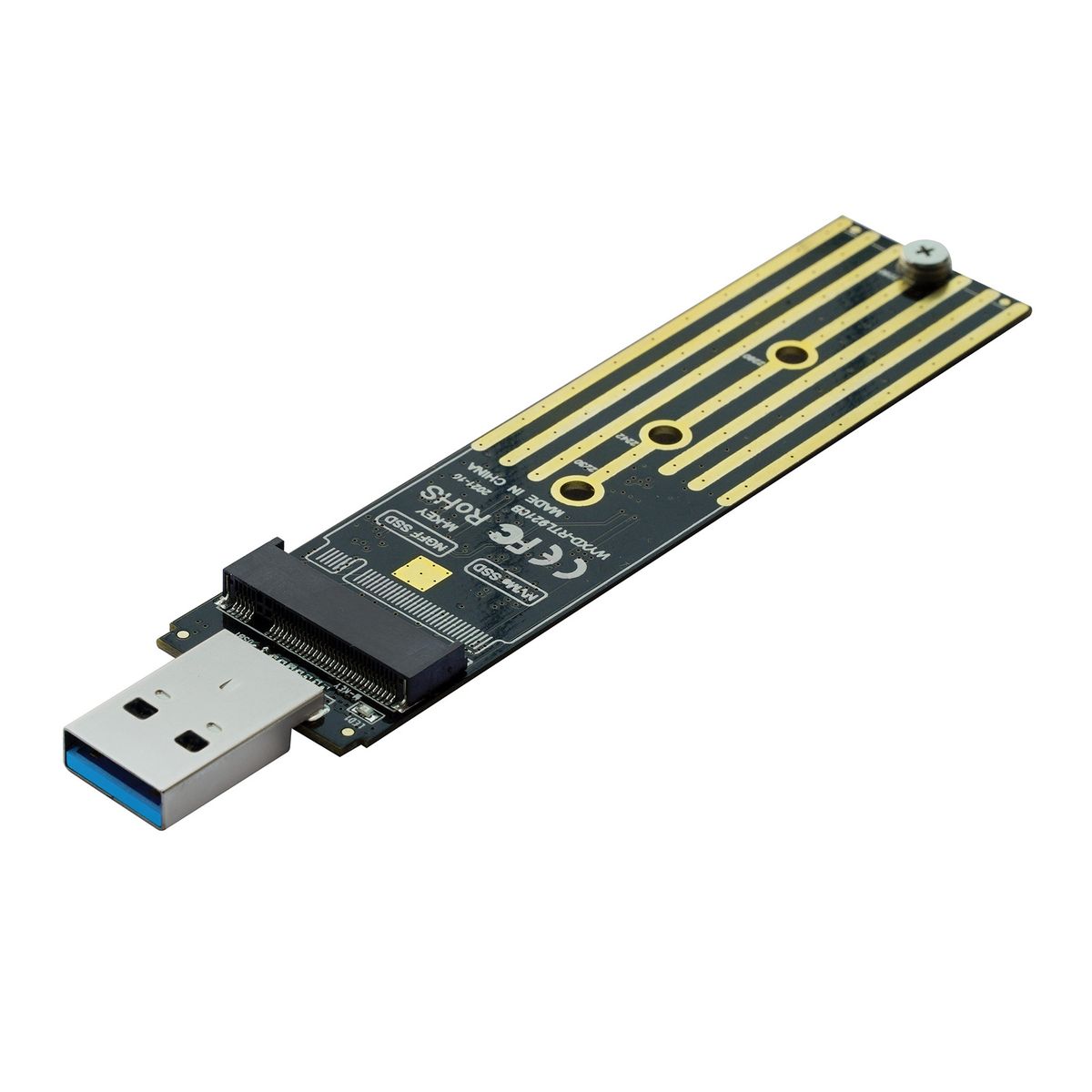 NVMe PCIe To USB3.1 Type A M.2 In-line Adapter Board 2 In 1