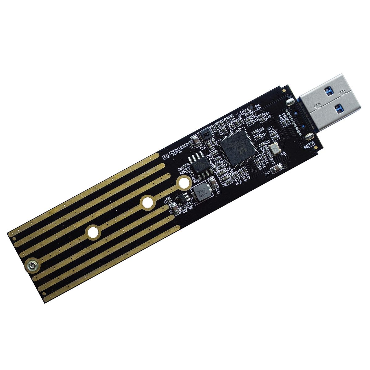 NVMe PCIe To USB3.1 Type A M.2 In-line Adapter Board 2 In 1