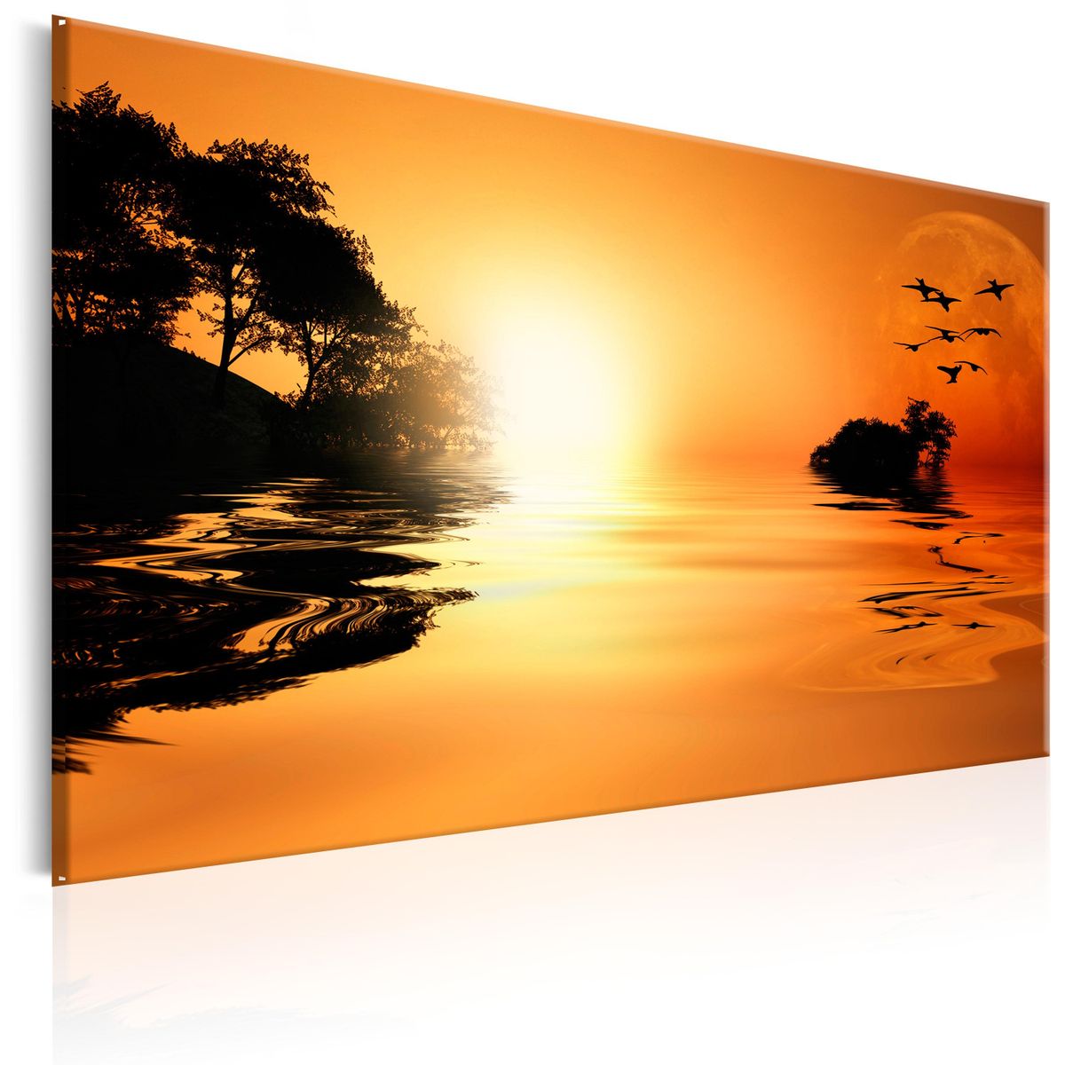 Sunset Artwork With Frame Home Decor