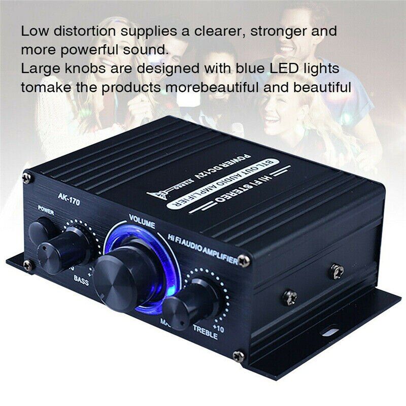400W 20Hz-20KHz HIFI Digital Stereo Audio Amplifier Theater Karaoke FM Radio Mic Car Power Amplifiers