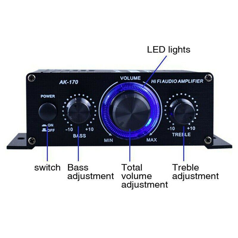 400W 20Hz-20KHz HIFI Digital Stereo Audio Amplifier Theater Karaoke FM Radio Mic Car Power Amplifiers