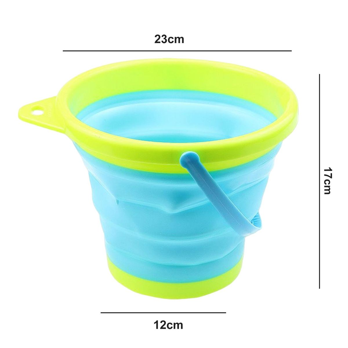 Folding Bucket Summer Beach Folding Bucket Blue1