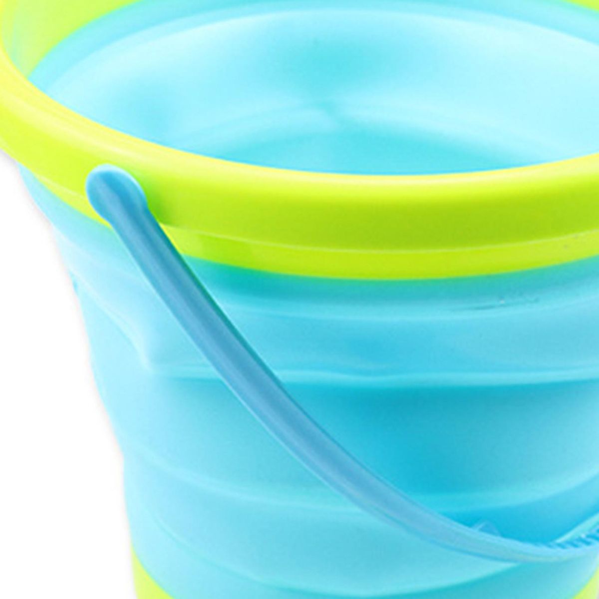Folding Bucket Summer Beach Folding Bucket Blue1