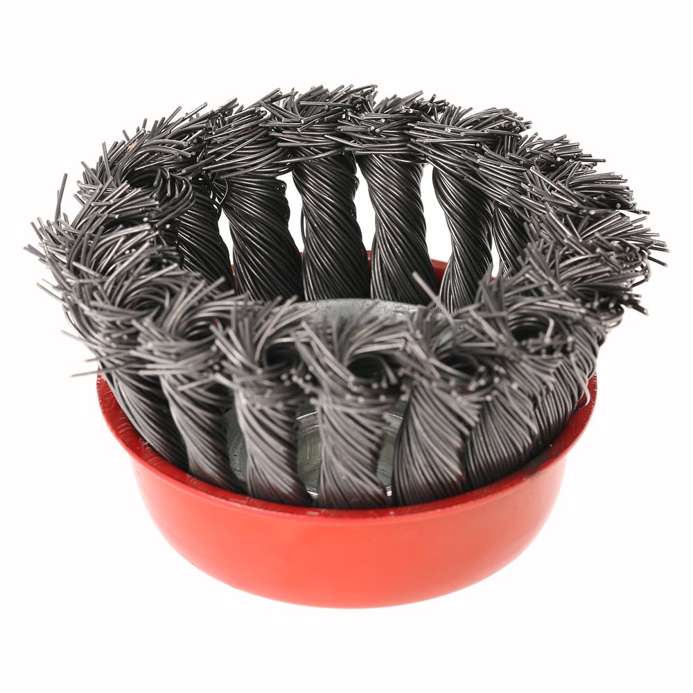 75mm 3" Steel Wire Wheel Knotted Cup Brush Rotary Steel Wire
