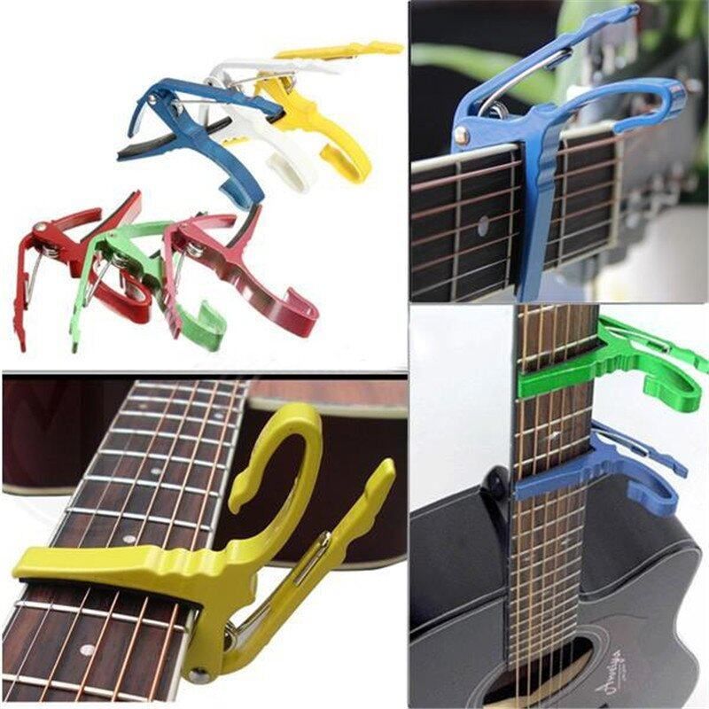 Best Price Multi- Folk Acoustic Electric Guitar Capo Trigger Key Clamp Change Single-handed Guitar Parts White White