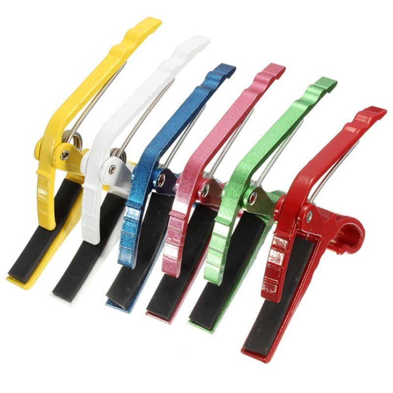 Best Price Multi- Folk Acoustic Electric Guitar Capo Trigger Key Clamp Change Single-handed Guitar Parts White White