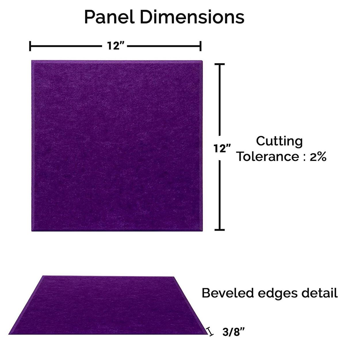 12Pack Acoustic Panels 12X12X0.4inch Noise & Offices