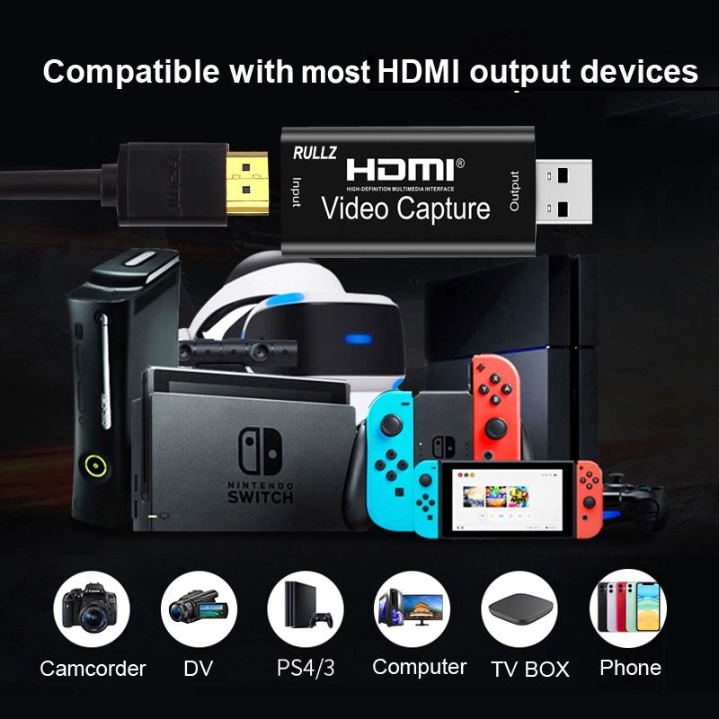 4K 1080P Videocapture Device HDMI Capture Card USB 3.0 2.0 Video Grabber For Switch PS4 Game Live Streaming Camera DVD Recording