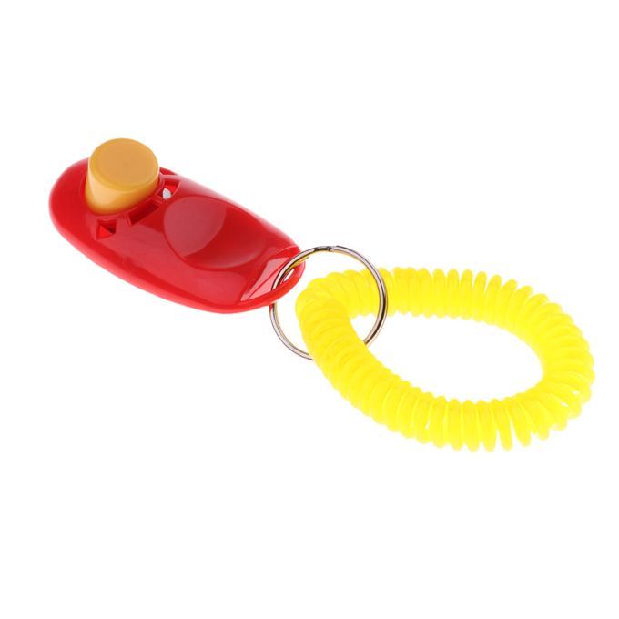 Dog Pet Click Clicker Training Obedience Agility Trainer  With Red
