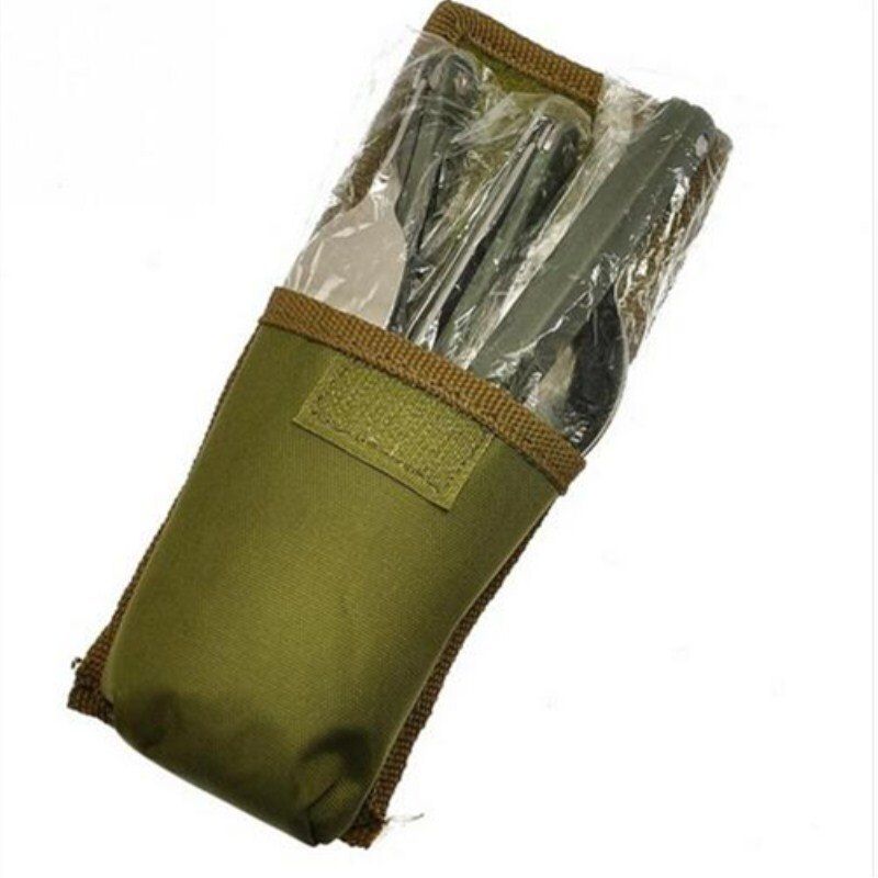 Portable Mini Tableware Set Outdoor Tool Folding Cutlery Set With Spoon Fork Knives For