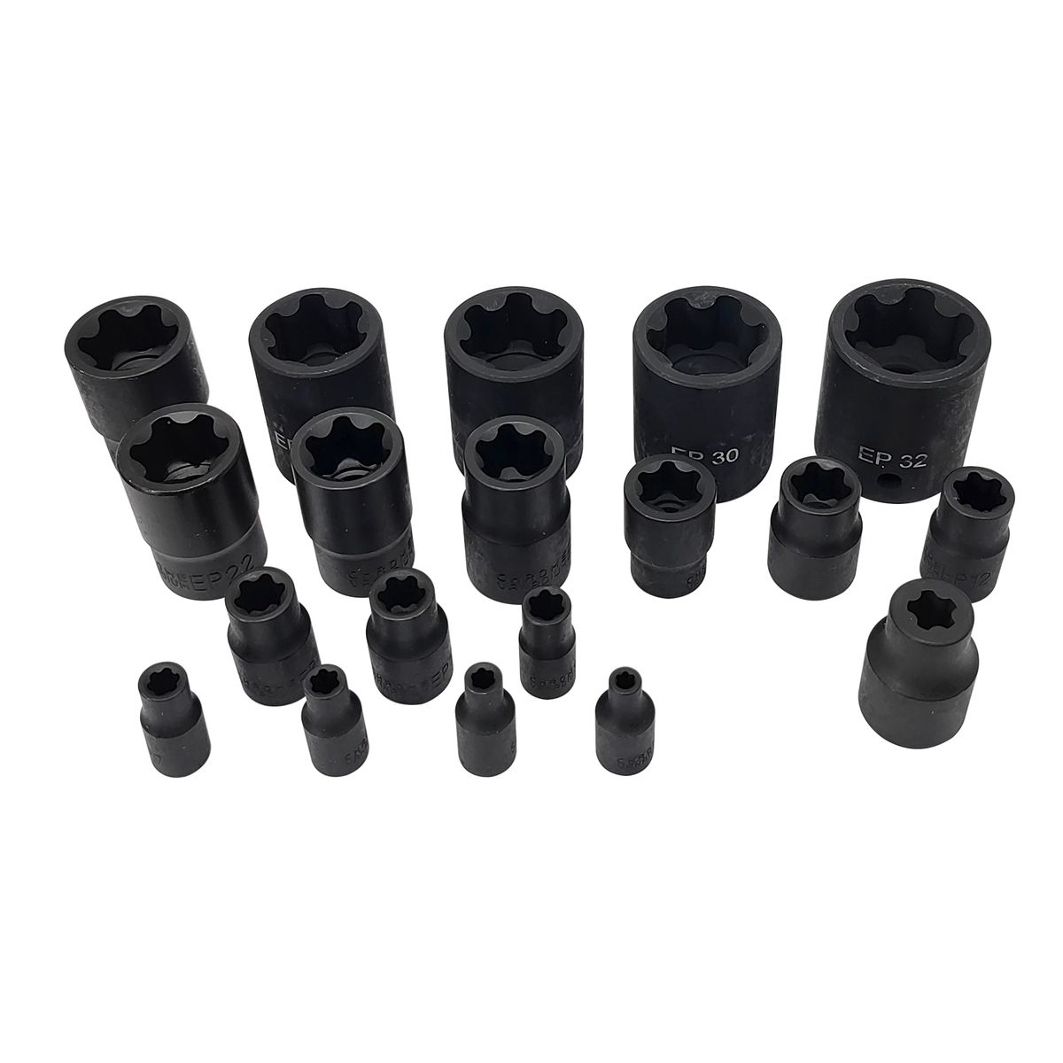 EP Socket Sets 19 PCS CR-V 1/4in 3/8in 1/2in Drive Female