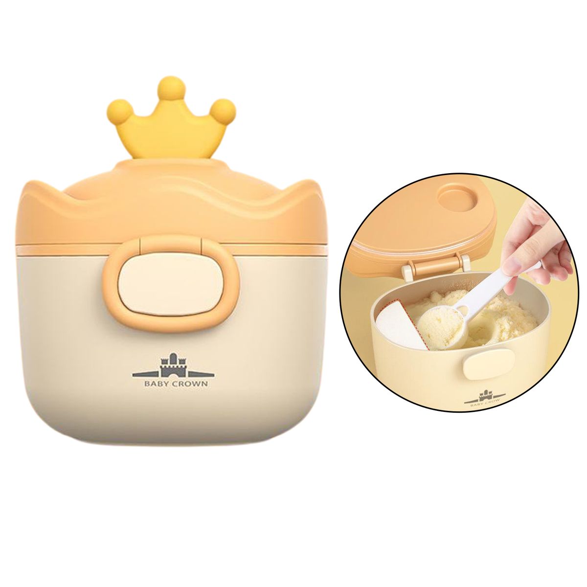 Baby Milk Powder Dispenser For Travel Yellow S