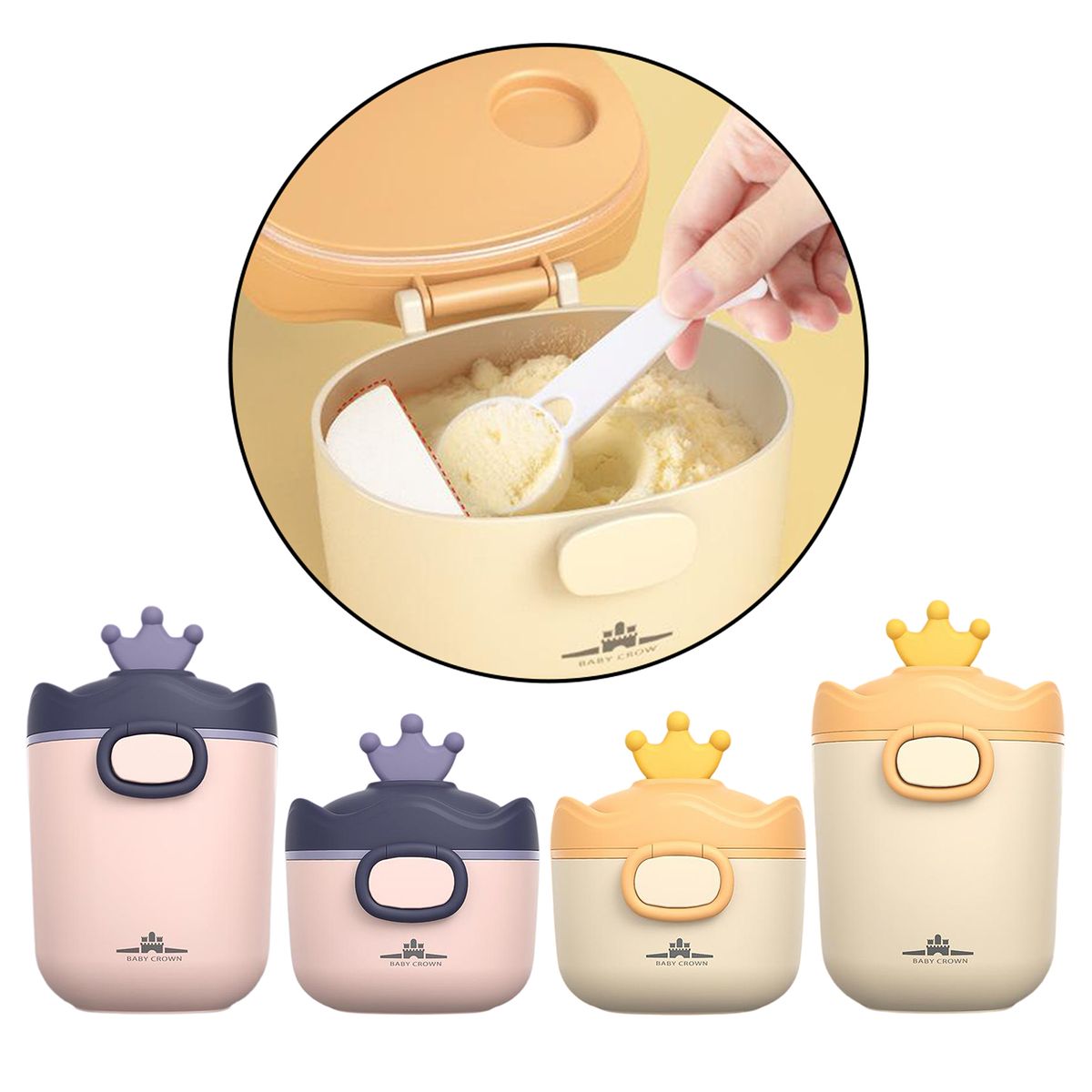 Baby Milk Powder Dispenser For Travel Yellow S