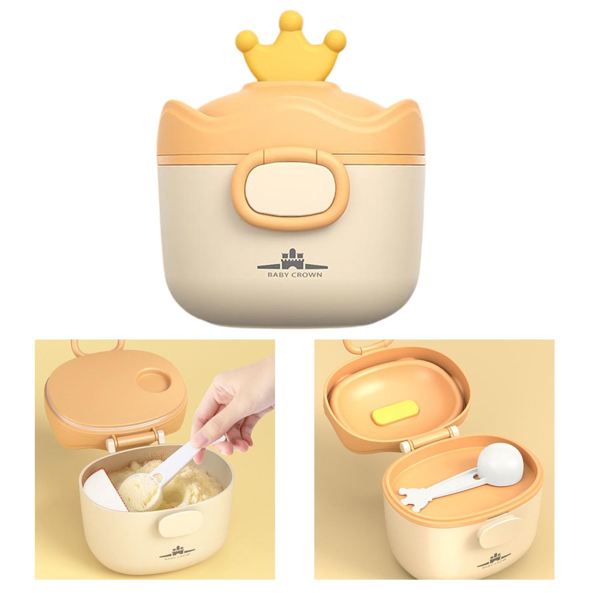 Baby Milk Powder Dispenser For Travel Yellow S