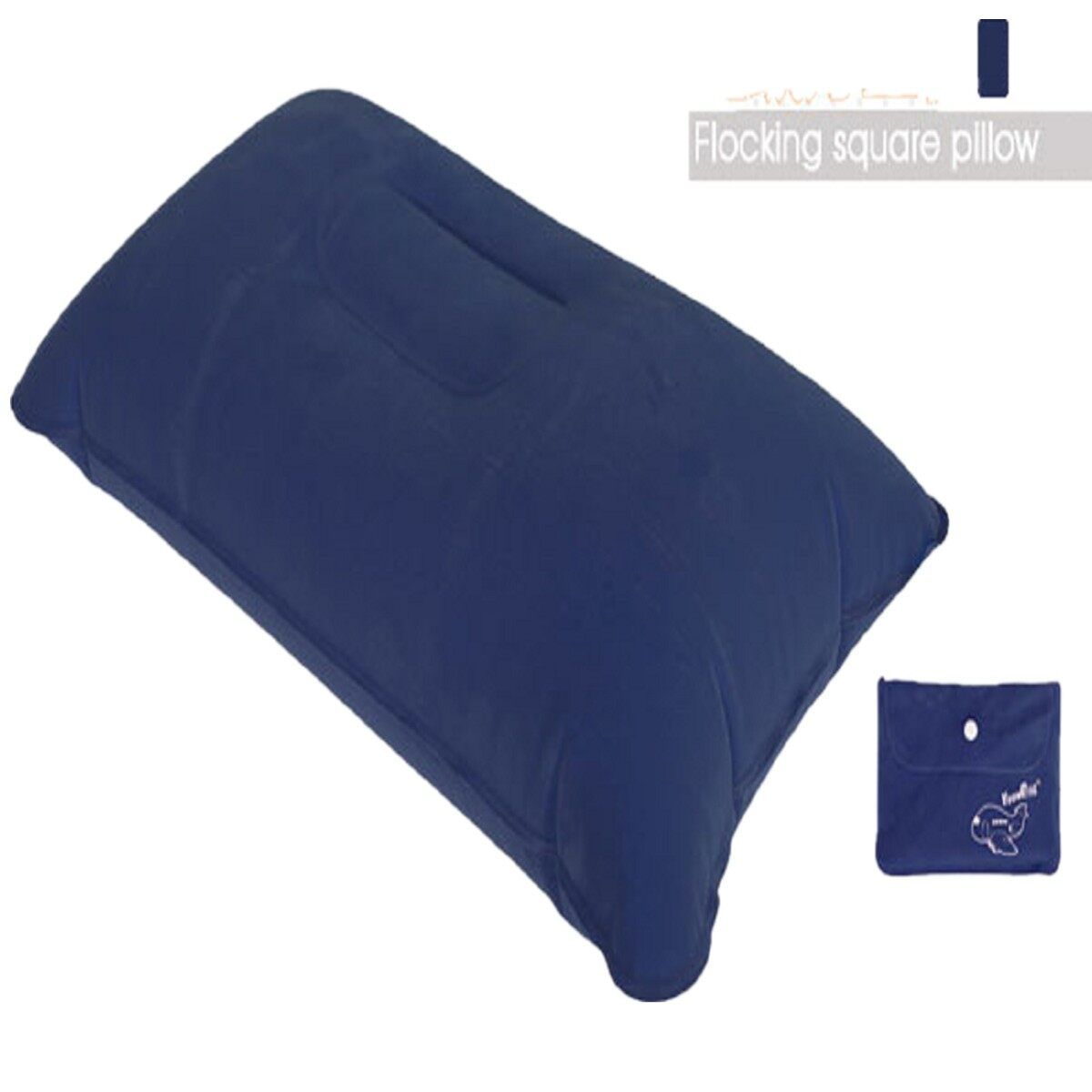 Double Sided Inflatable Pillow Mat Cushion For Outdoor Traveling Camping Sleep F Dark Blue NEW Dark Blue
