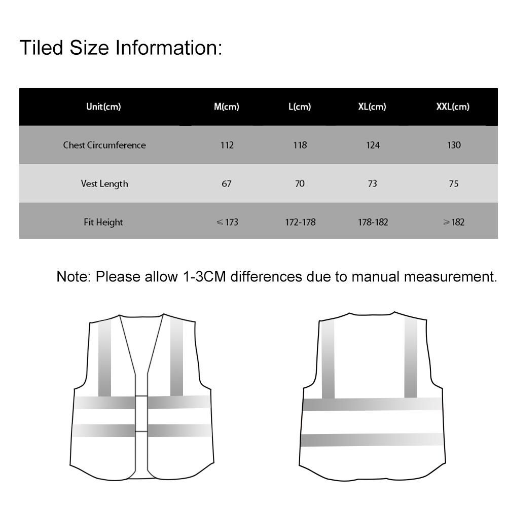 SFVest  High Visibility Reflective Safety Vest Reflective Vest Multi Pockets Workwear Security Working Clothes Day Night Motorcycle Cycling Warning Safety Waistcoat