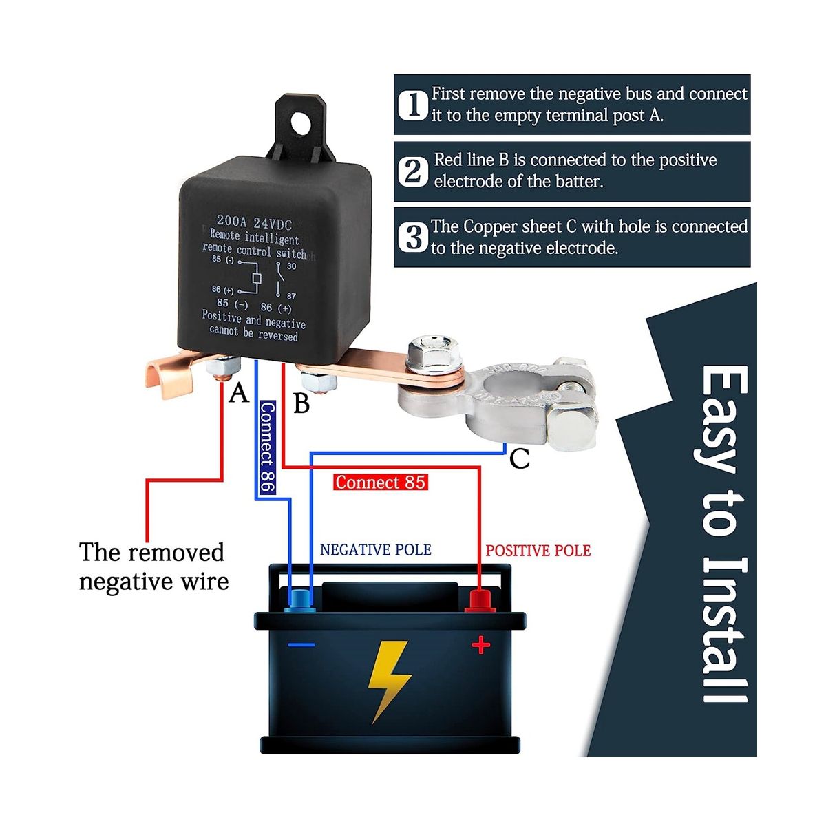Remote Battery Disconnect Switch, Remote Switch for Truck