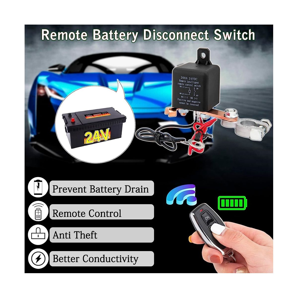 Remote Battery Disconnect Switch, Remote Switch for Truck