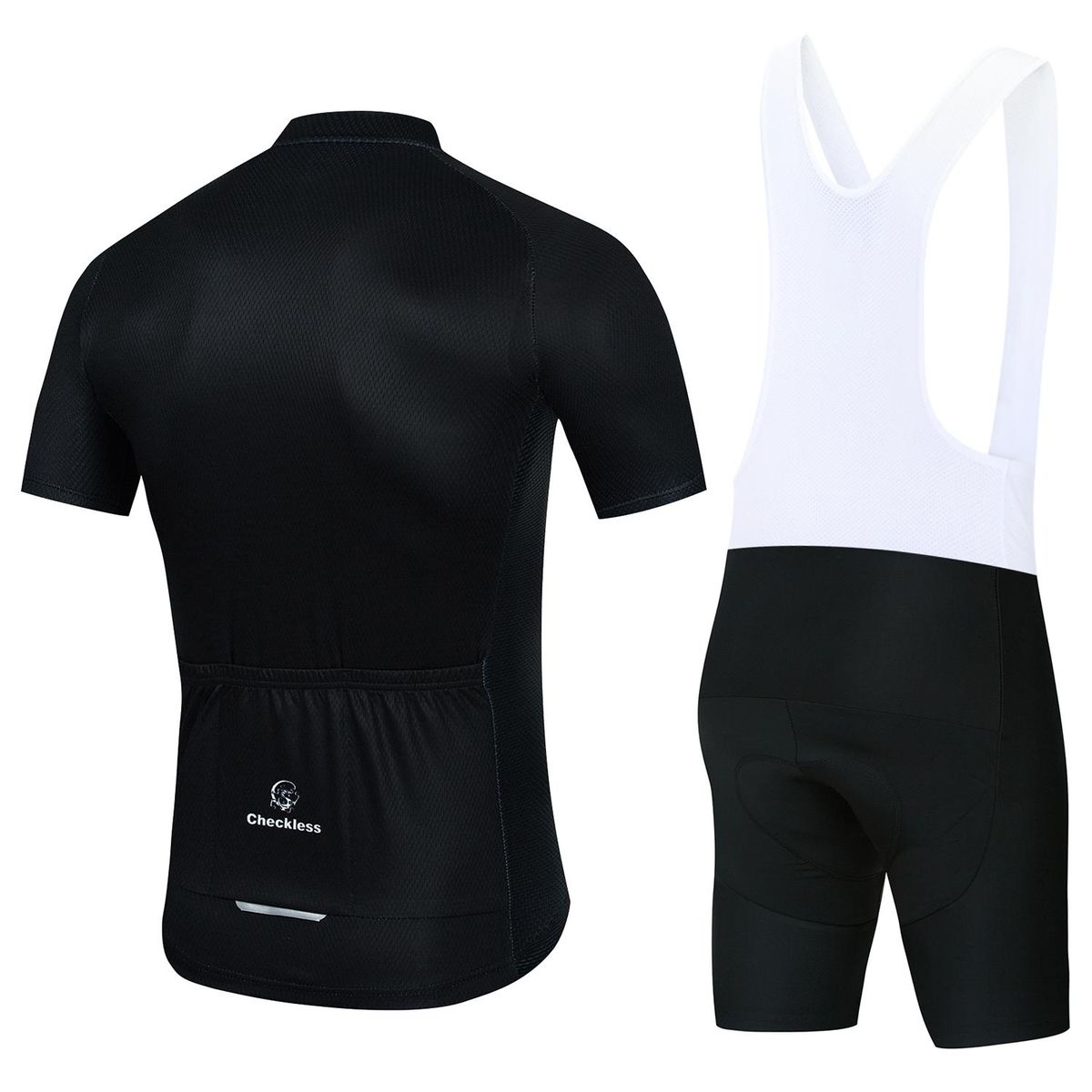 Black Summer Short Sleeve Cycling Suit Quick Dry Road Bike Breathable Set